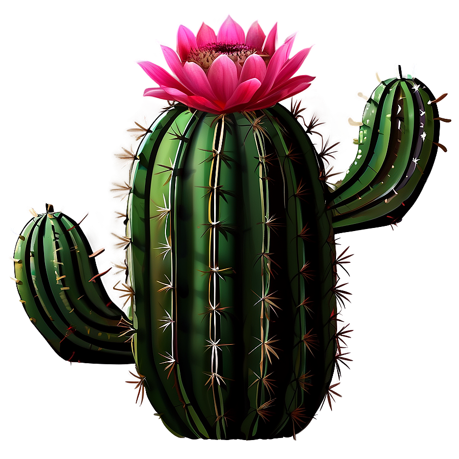 Blooming Cactus Png 04292024 PNG
