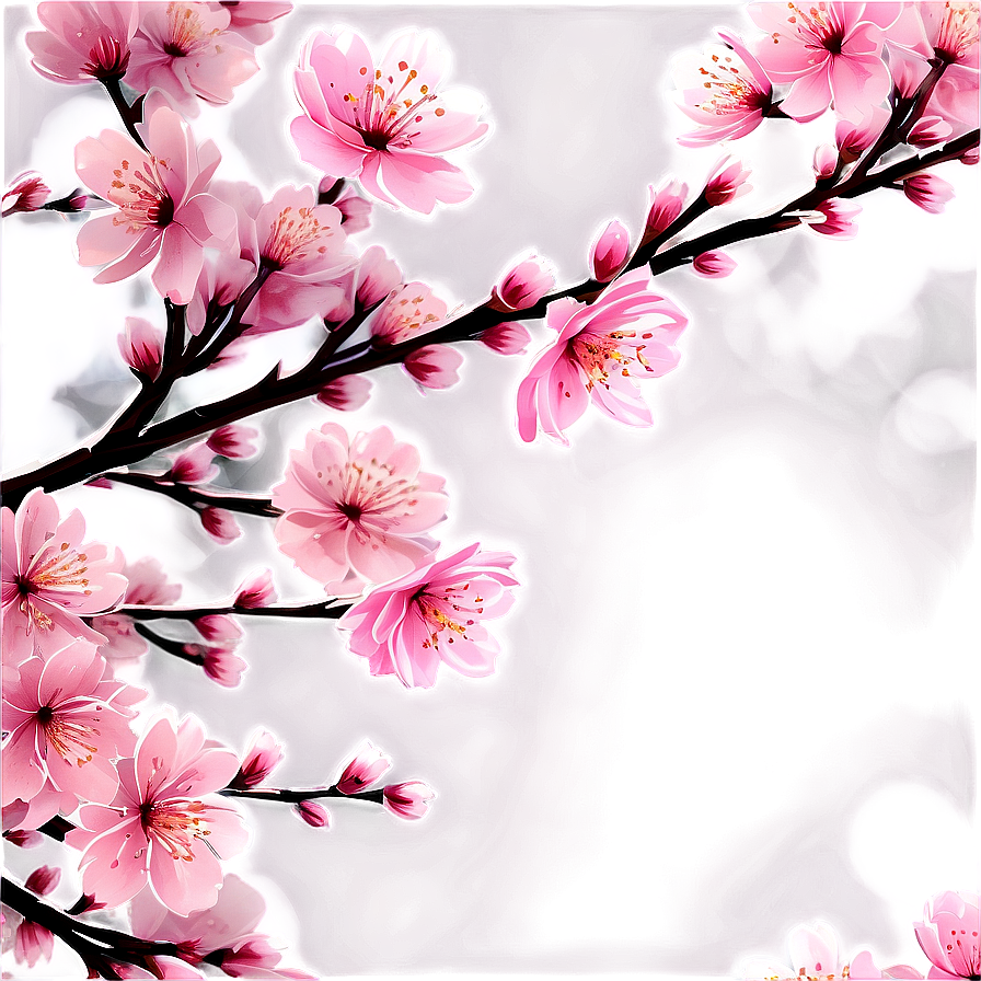 Blooming Cherry Blossom Landscape Png 37 PNG