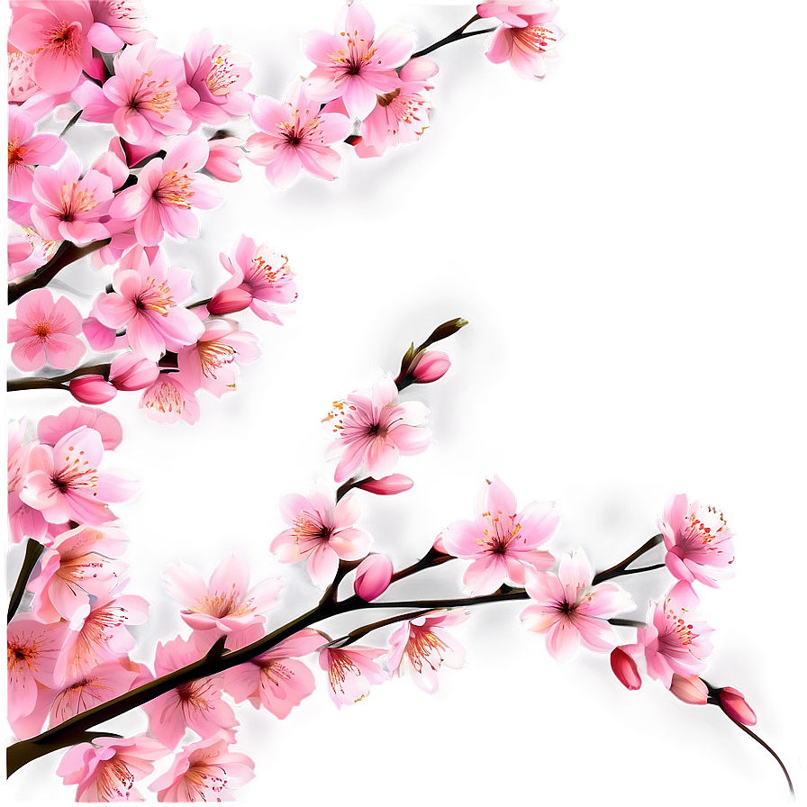 Blooming Cherry Blossom Landscape Png 96 PNG