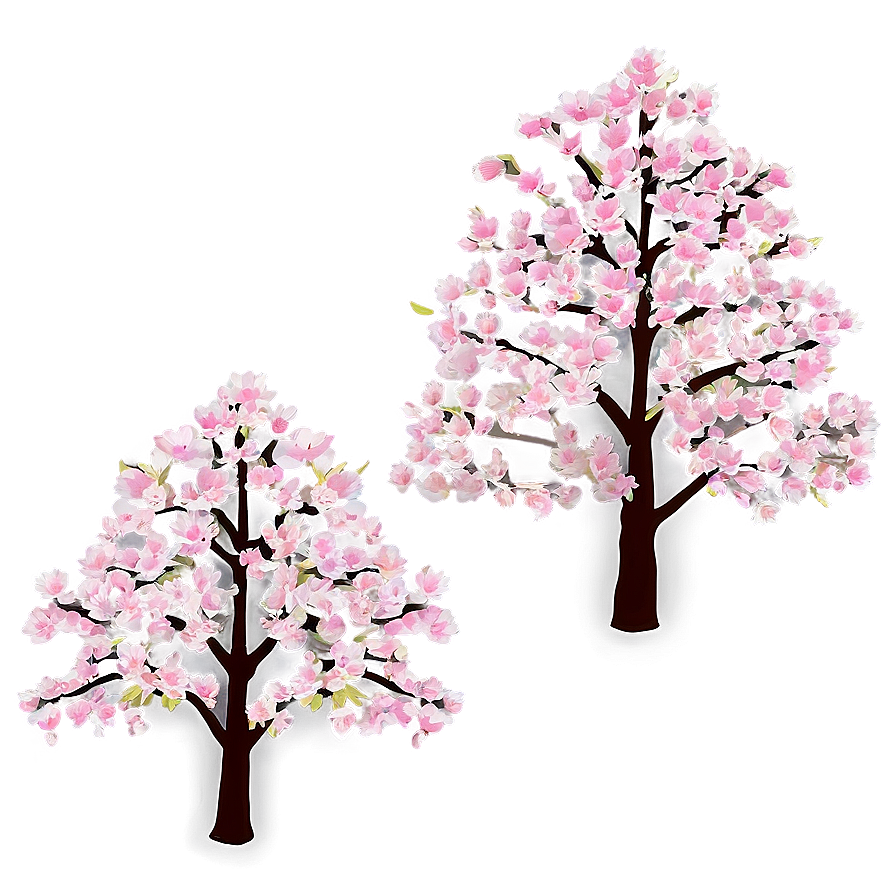 Blooming Cherry Trees Forest Png Rph30 PNG