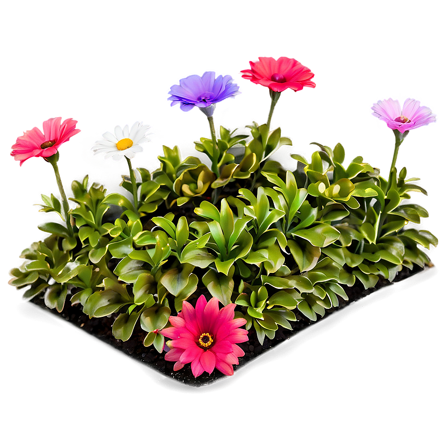 Blooming Flower Bed Png Gfx PNG