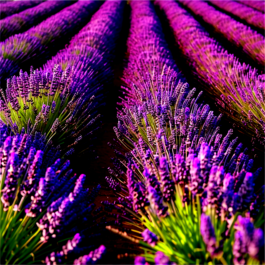 Blooming Lavender Fields Png 06112024 PNG