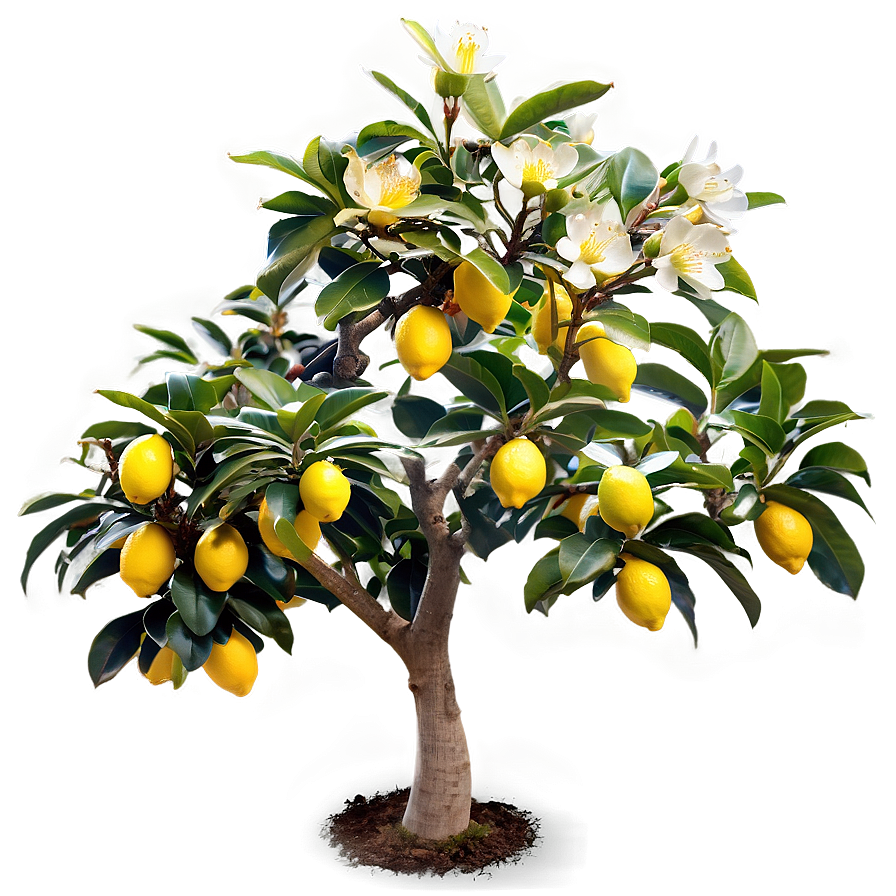 Blooming Lemon Tree Picture Png 06212024 PNG