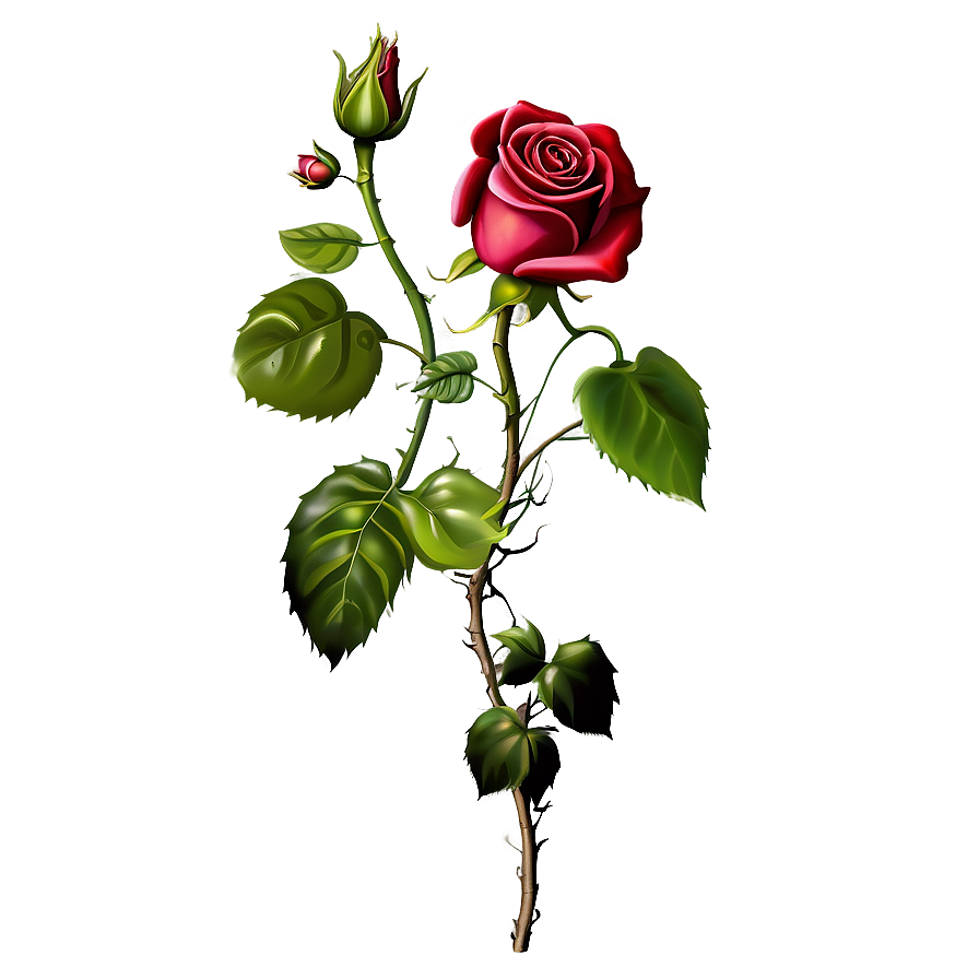 Download Blooming Red Rose Stem | Wallpapers.com