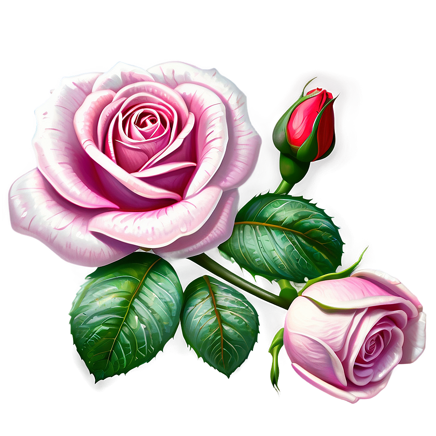 Blooming Rose Clipart Png 06272024 PNG