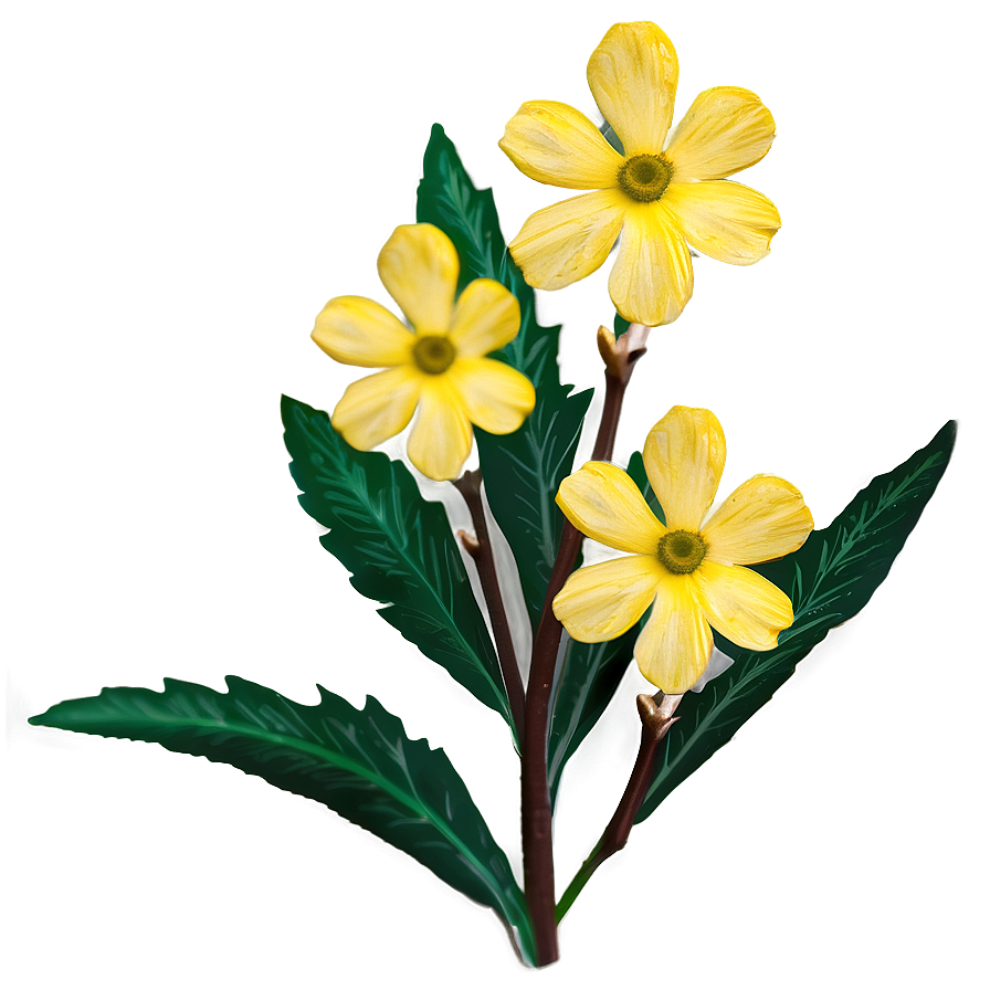 Blooming Yellow Flowers Png 06122024 PNG