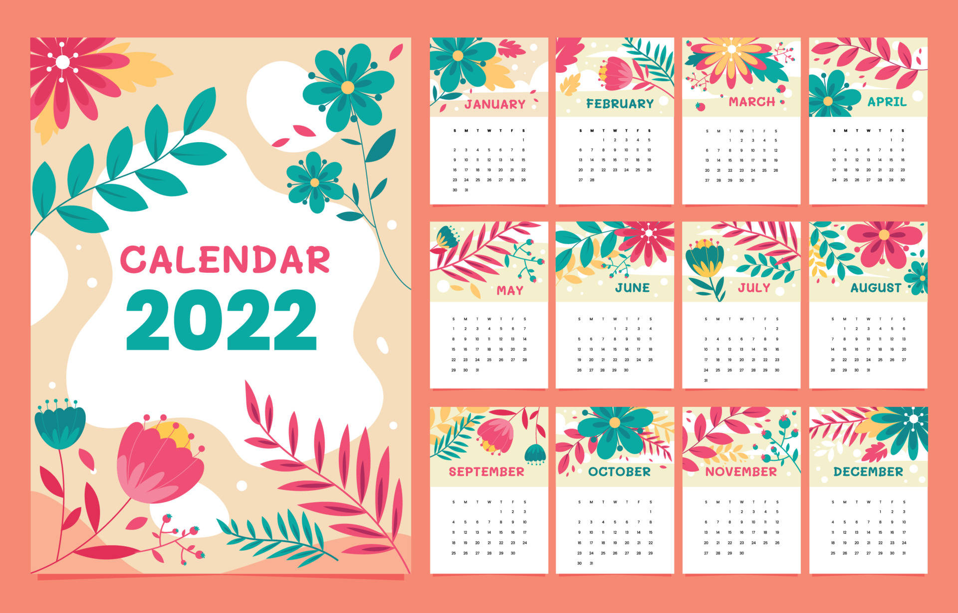 Blossom 2022 Calendar Wallpaper