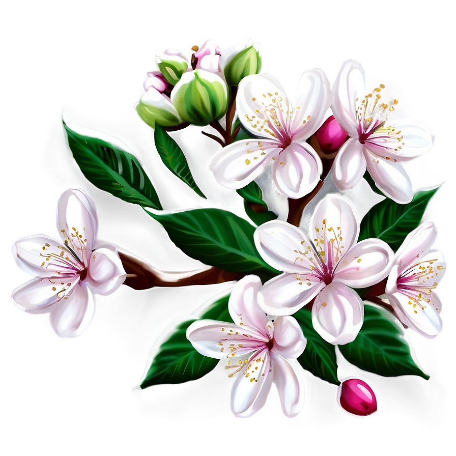 Blossom Print Illustration Png 06262024 PNG