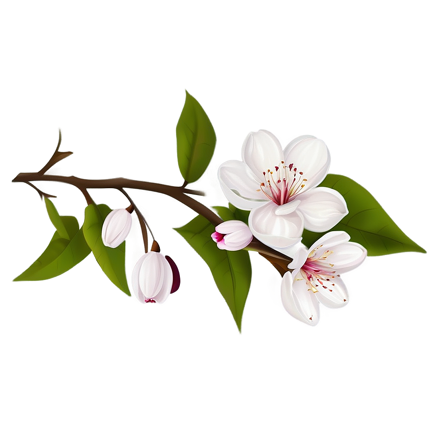 Blossom Print Illustration Png 06262024 PNG