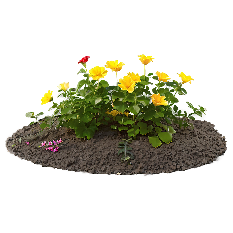 Blossoming Flower Bed Png Hdi44 PNG