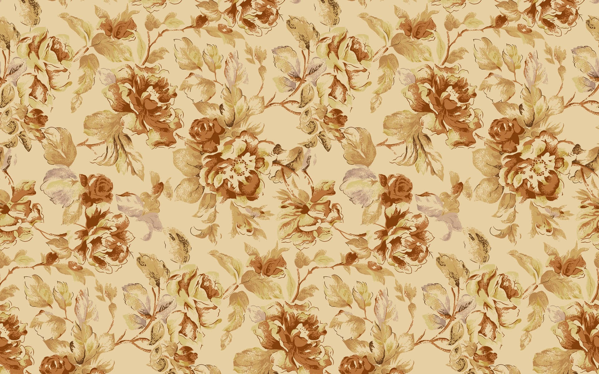 Blossoming Flower Pattern Design Wallpaper