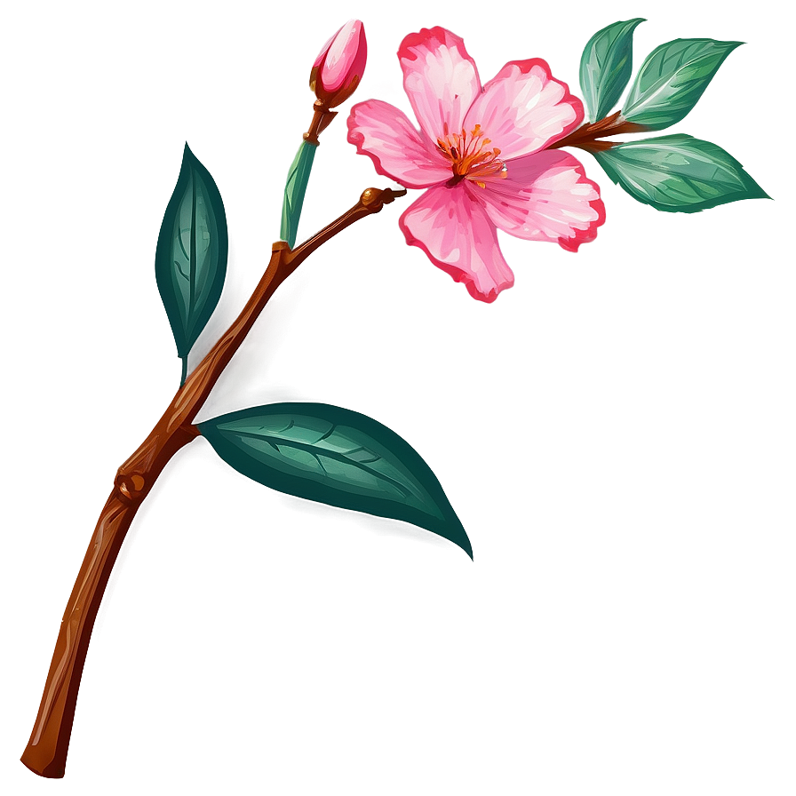 Blossoming Flower Stem Png Meh33 PNG