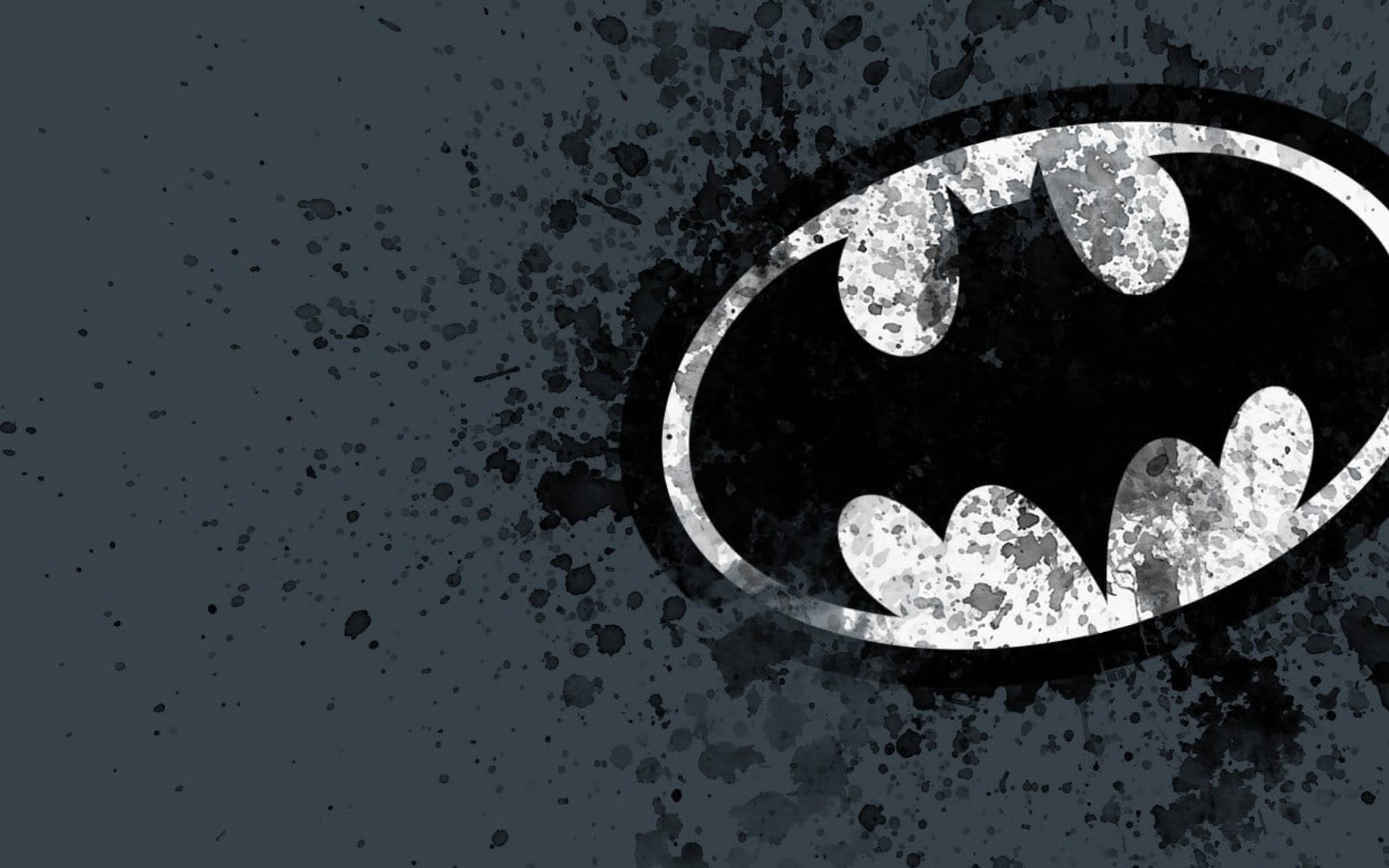 Blotched Batman Logo Wallpaper