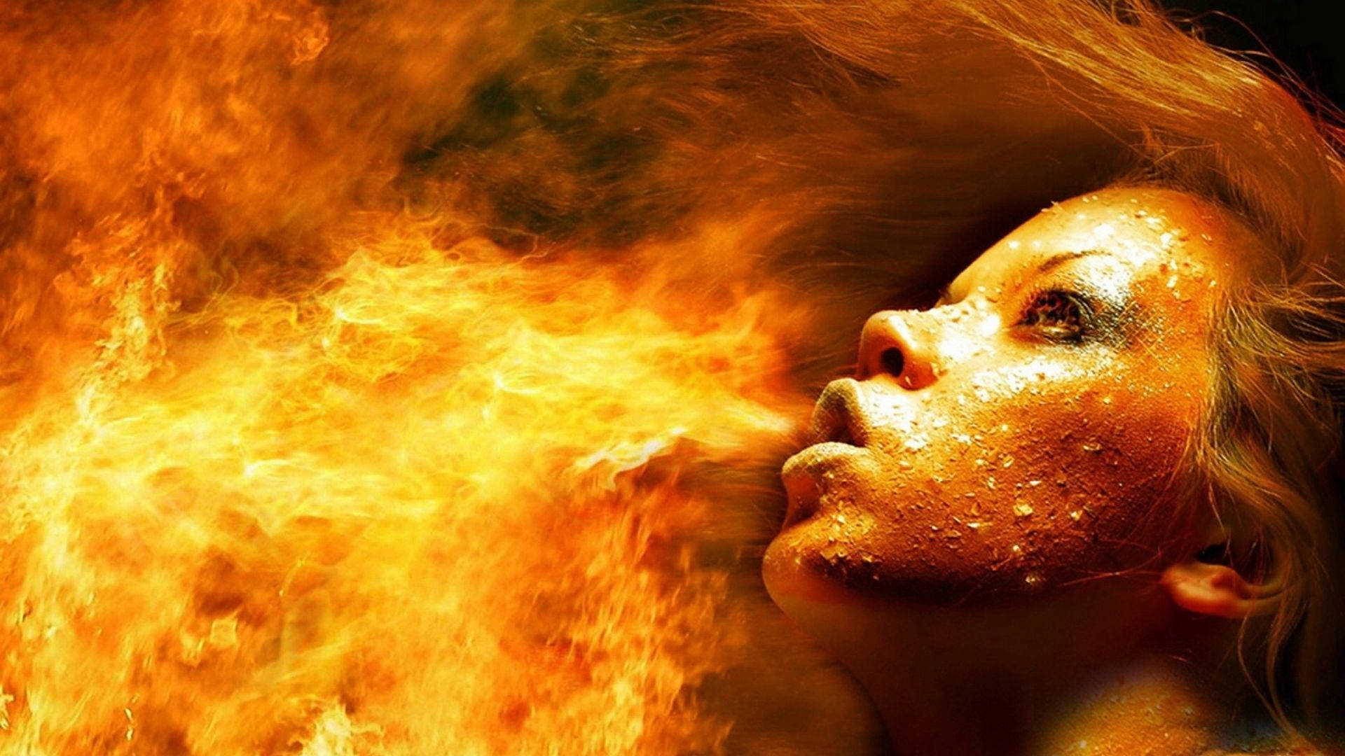 Blowing Fire Girl