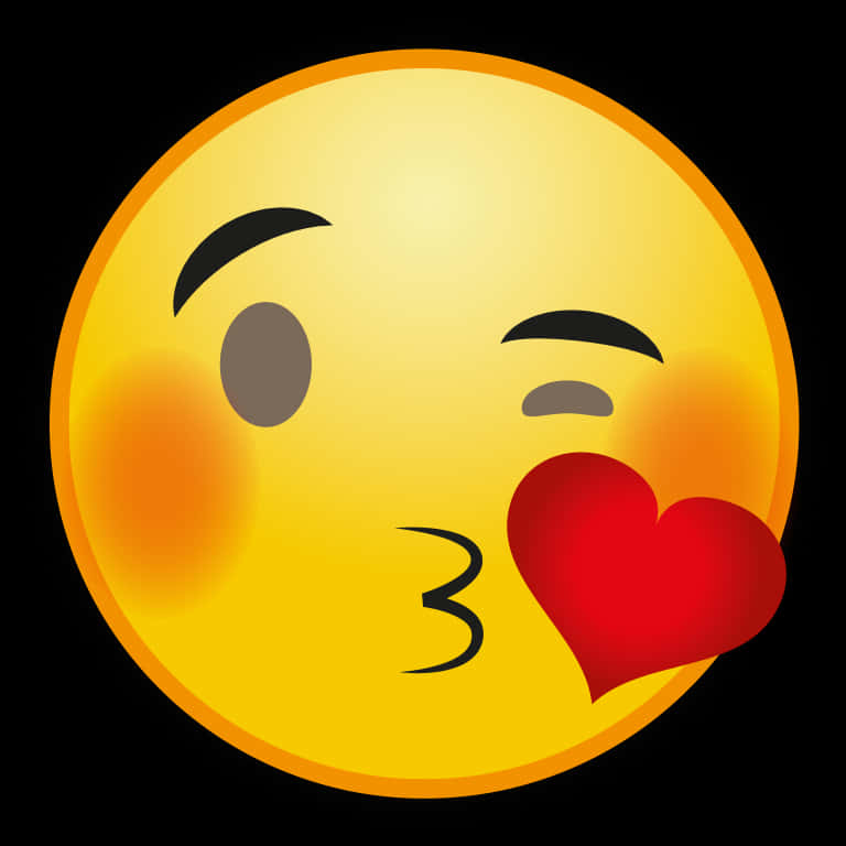 Blowing Kiss Emoji Love Expression PNG