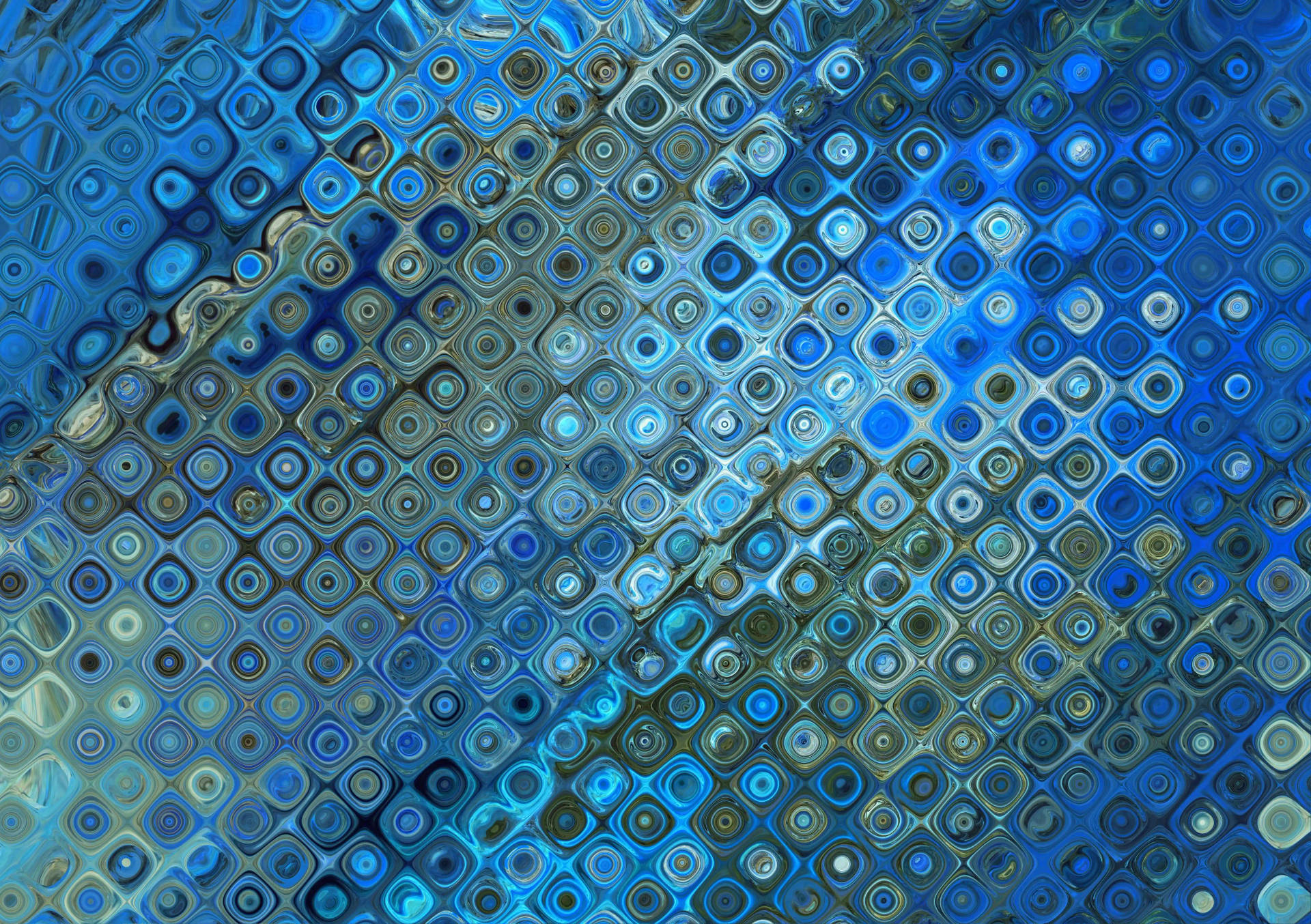 Blue 4k Glazed Glass Picture