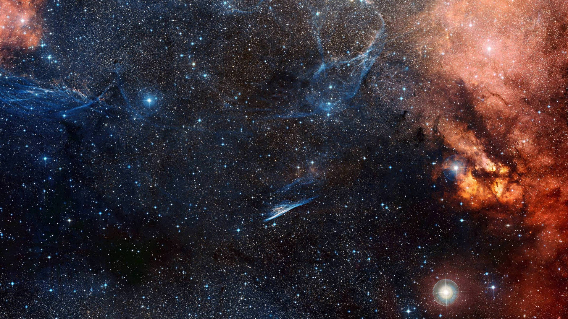 Blue 4k Space Cosmic Dust Background