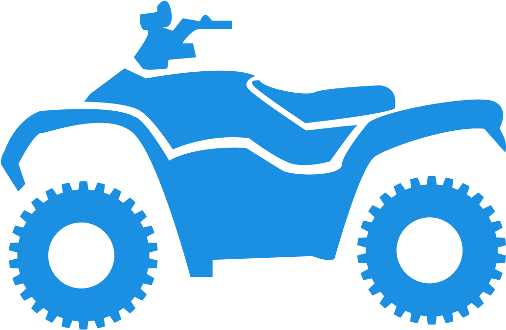 Blue A T V Icon PNG
