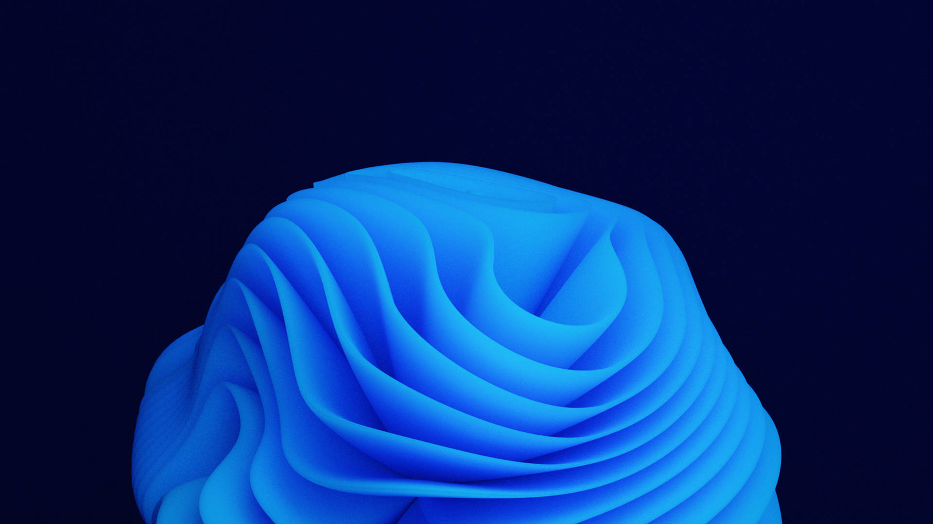 Blue Abstract 3D Windows 11 Wallpaper