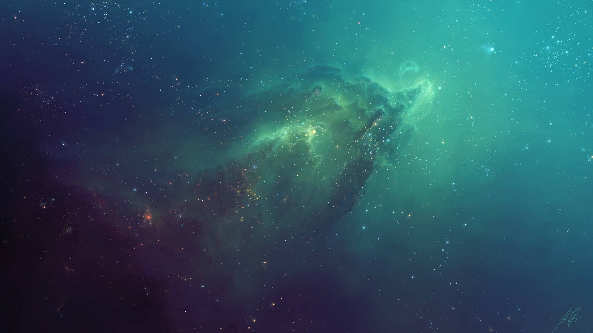 Blue Abstract Art Of The Galaxy Wallpaper
