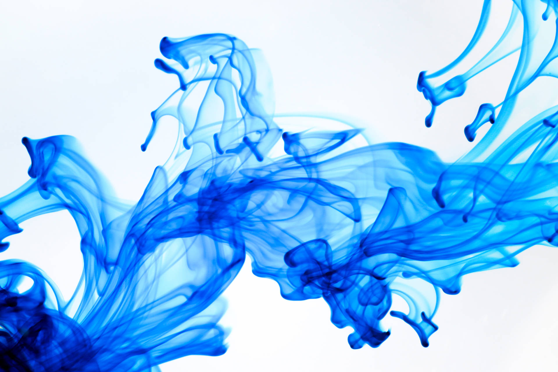 Blue Abstract Fluid Smoke Wallpaper