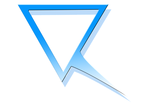 Blue Abstract Letter V Logo PNG