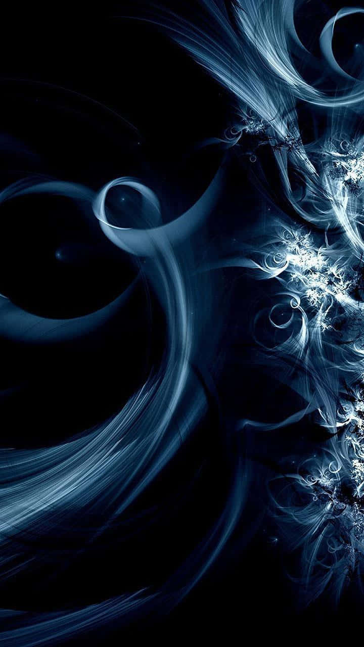 Blue Abstract Smoke Art Wallpaper