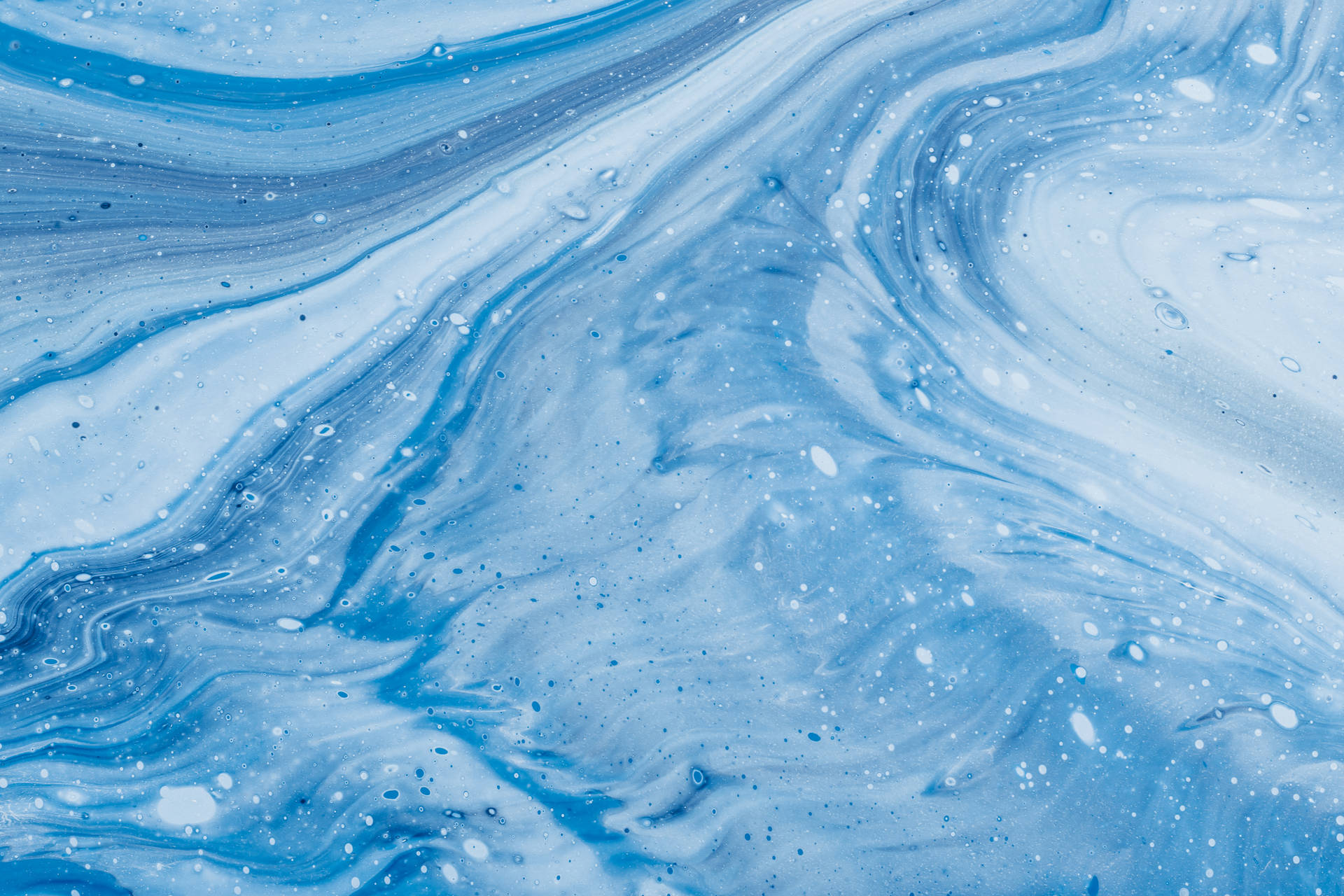 Blue Abstract Water Waves Art Wallpaper