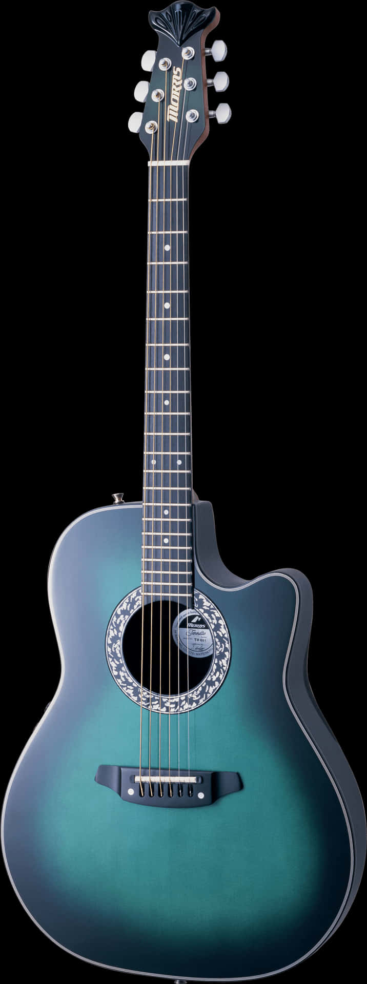 Blue Acoustic Guitar PNG