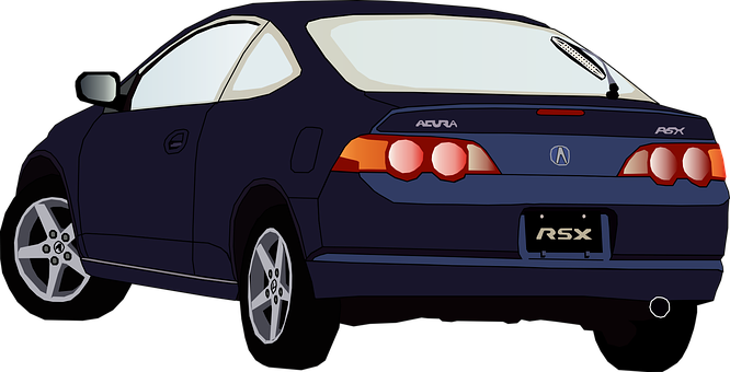 Blue Acura R S X Illustration PNG