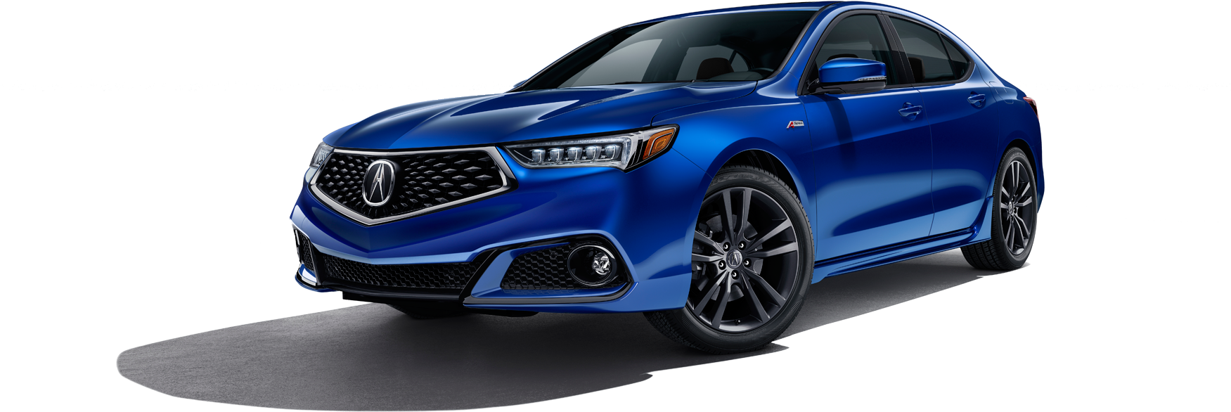 Blue Acura Sedan Profile View PNG