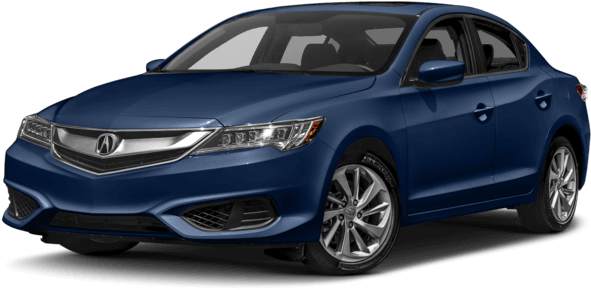 Blue Acura Sedan Profile View PNG