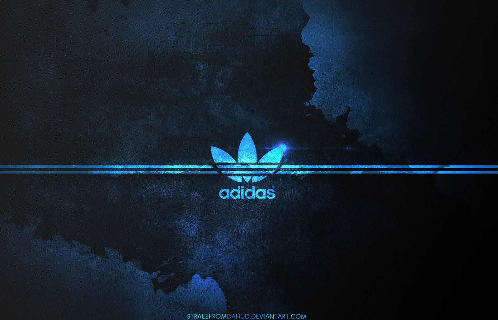 Blue aesthetic Adidas logo wallpaper