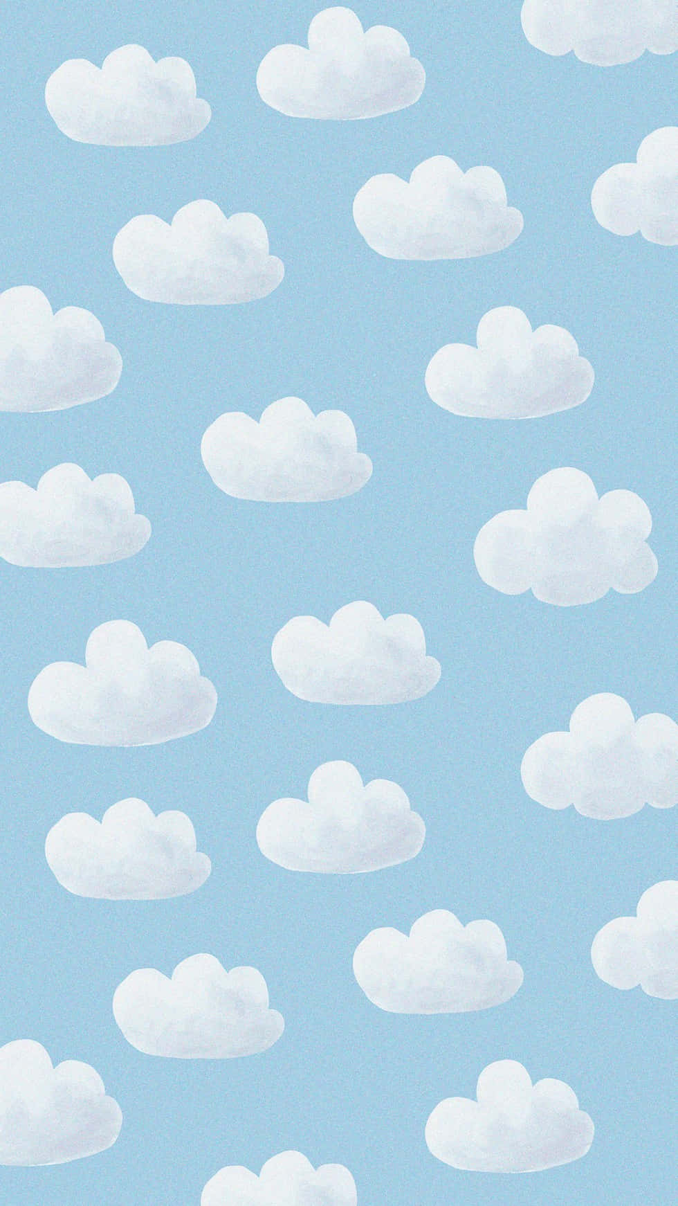 Blue Aesthetic Background With White Clouds