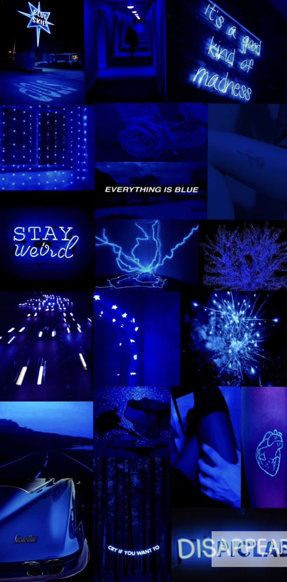 Black And Blue Aesthetic Background Collage