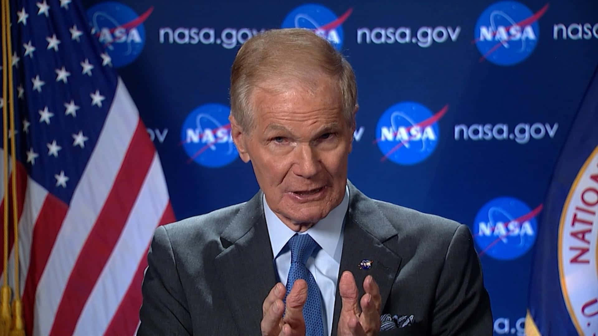 Blue Aesthetic Bill Nelson taler for NASA: 