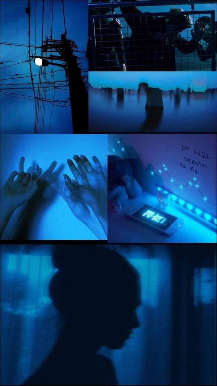 Blue Aesthetic Collage Phone