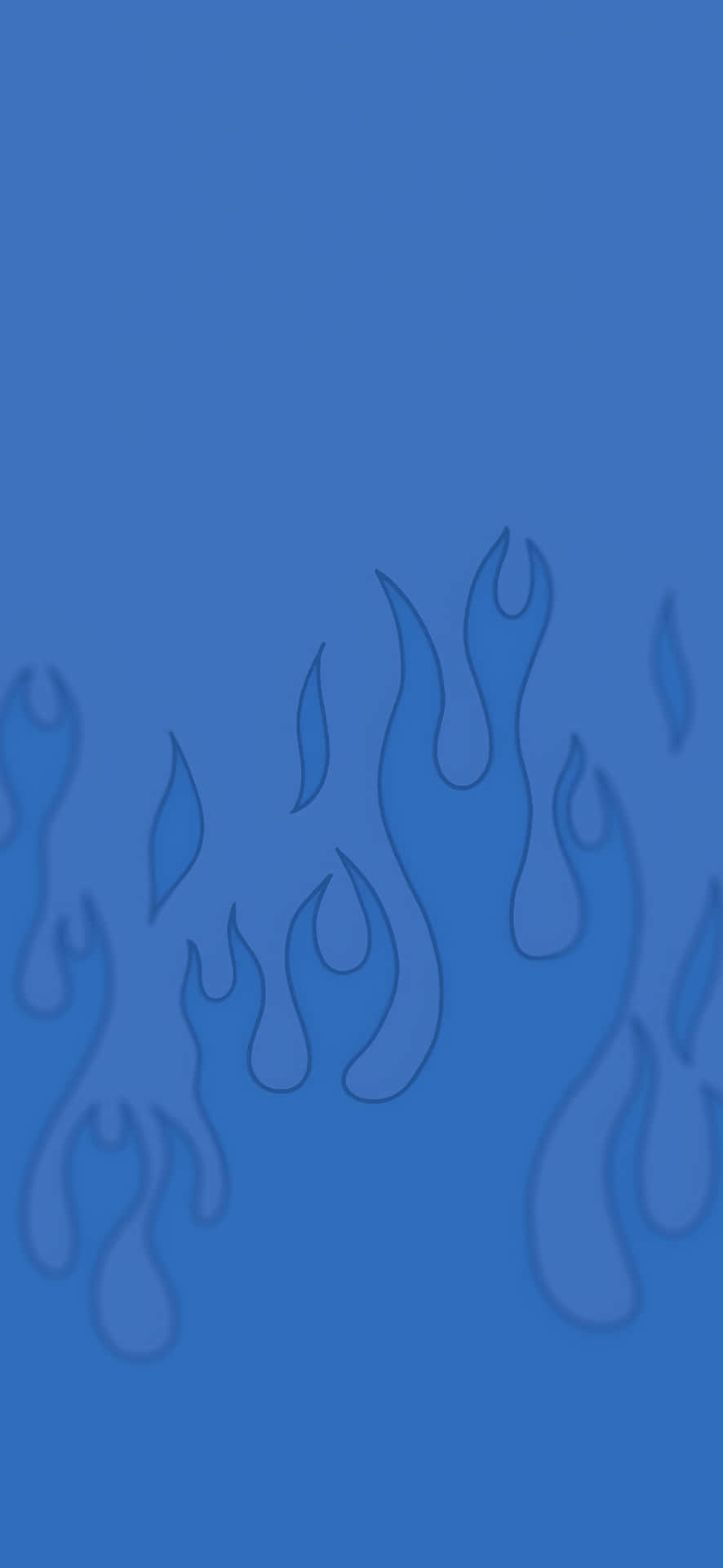 Blue Aesthetic Flame Pattern Wallpaper