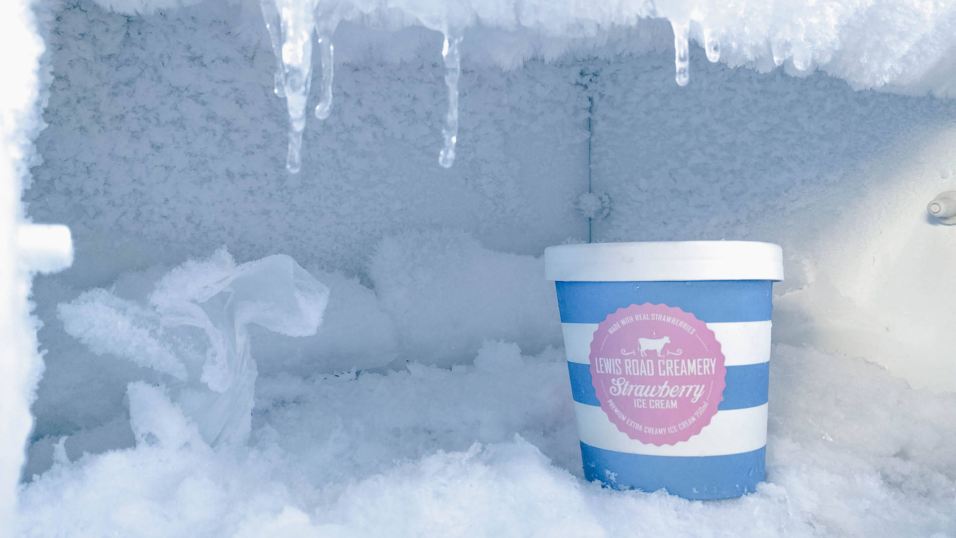 Blue Aesthetic Frozen Ice Cream