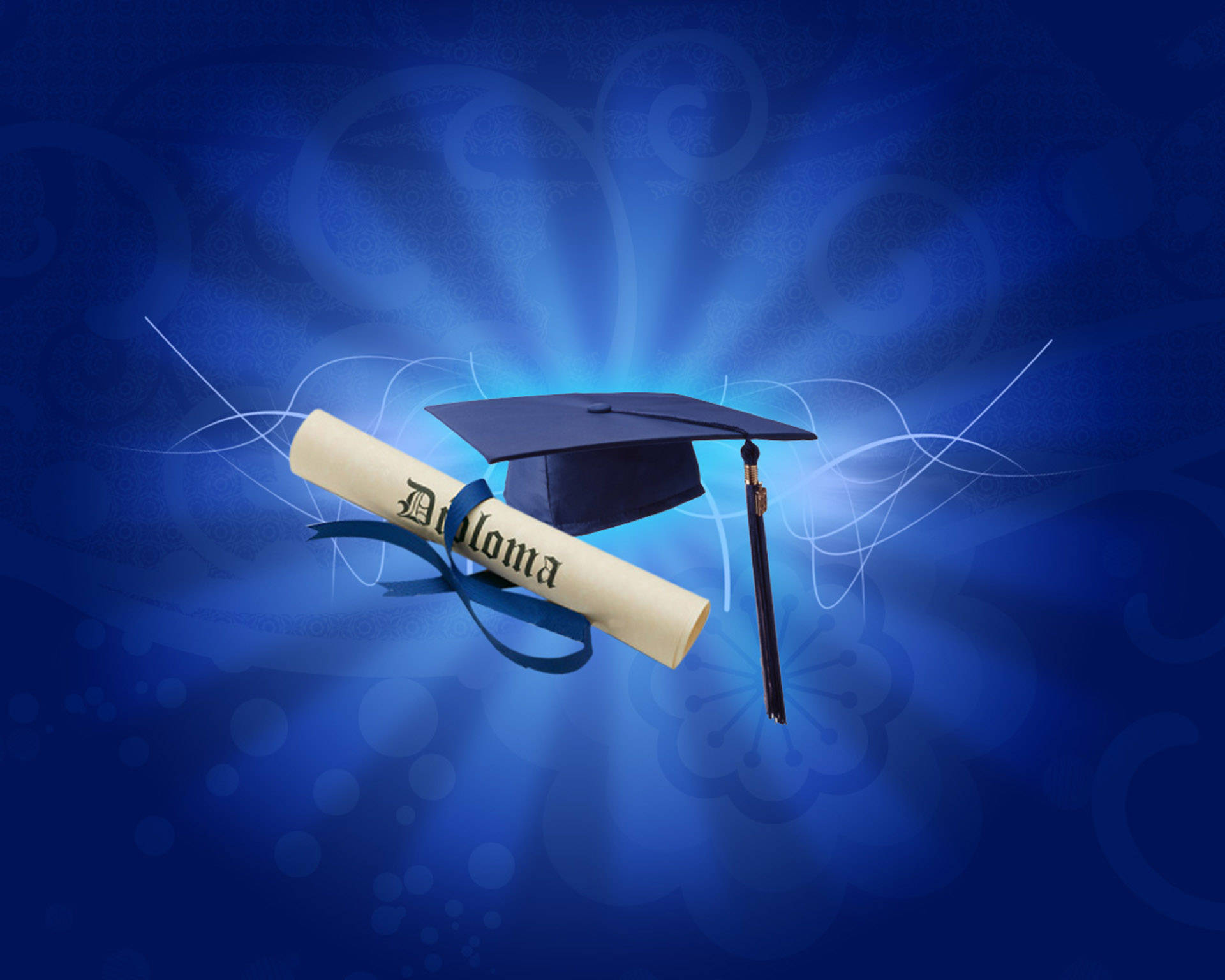 Blue Aesthetic Graduation Design Wallpaper