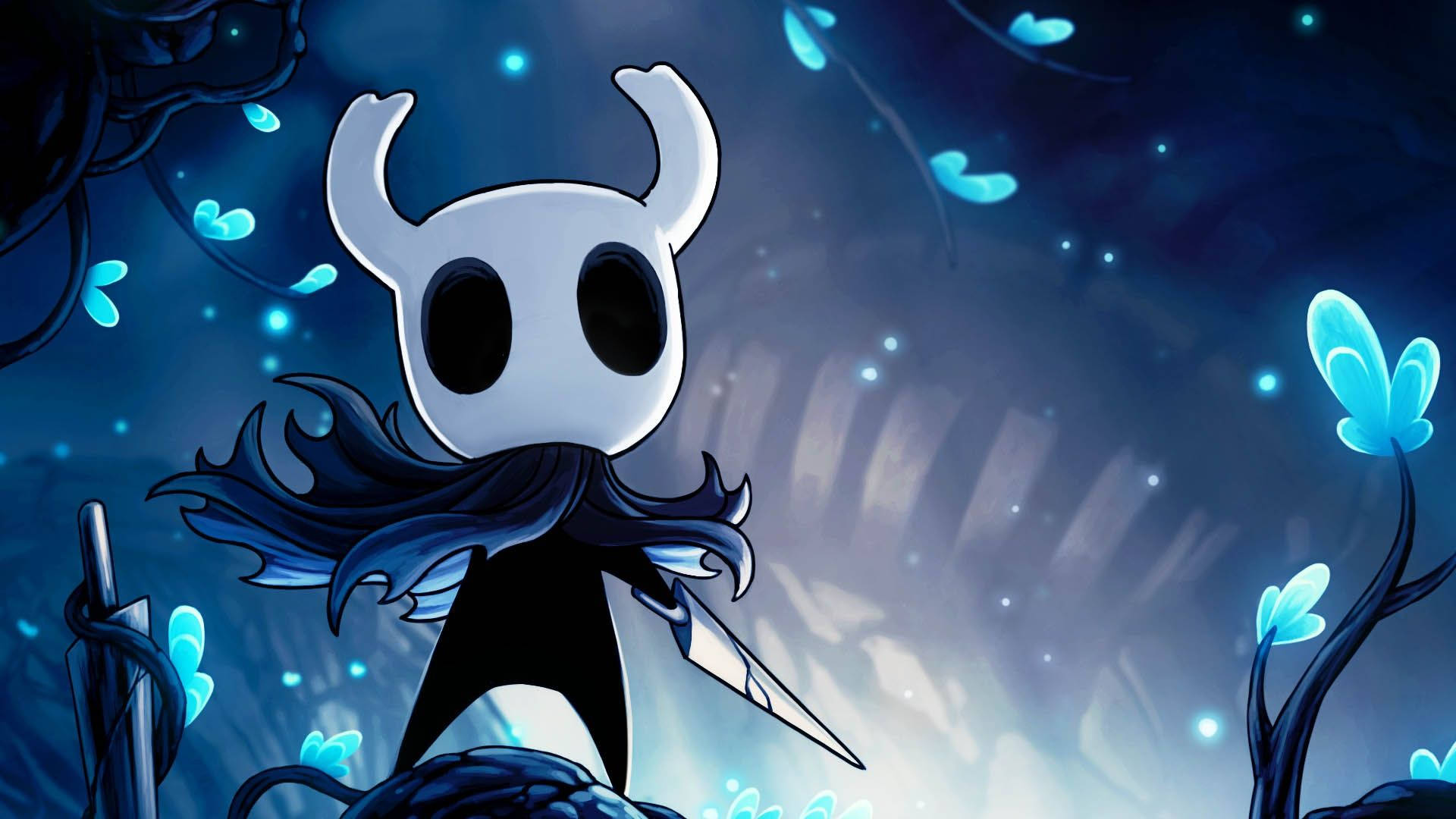 The Azure Abyss of The Hollow Knight Wallpaper