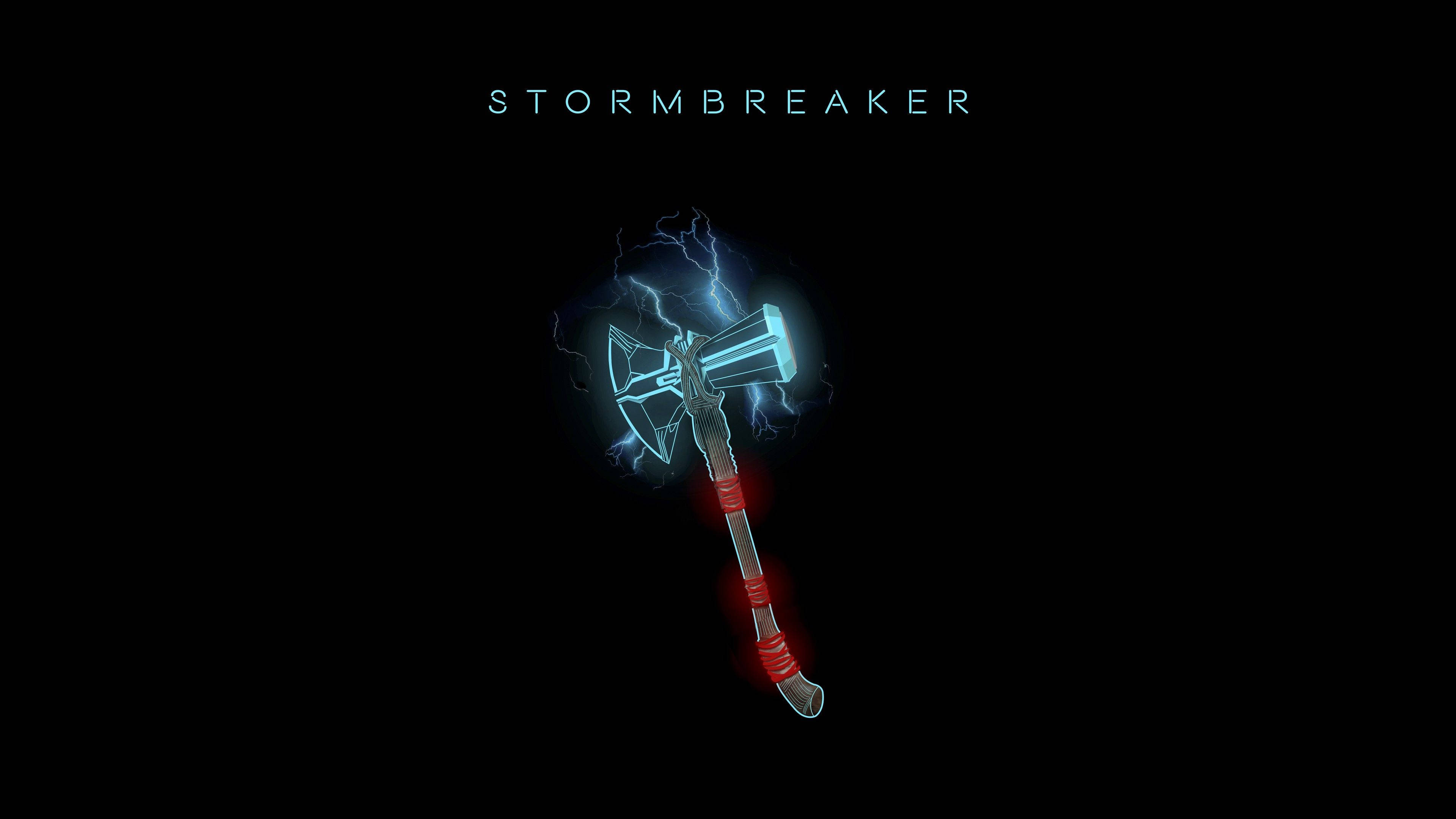 Blue Aesthetic Marvel Thor Stormbreaker Poster Background