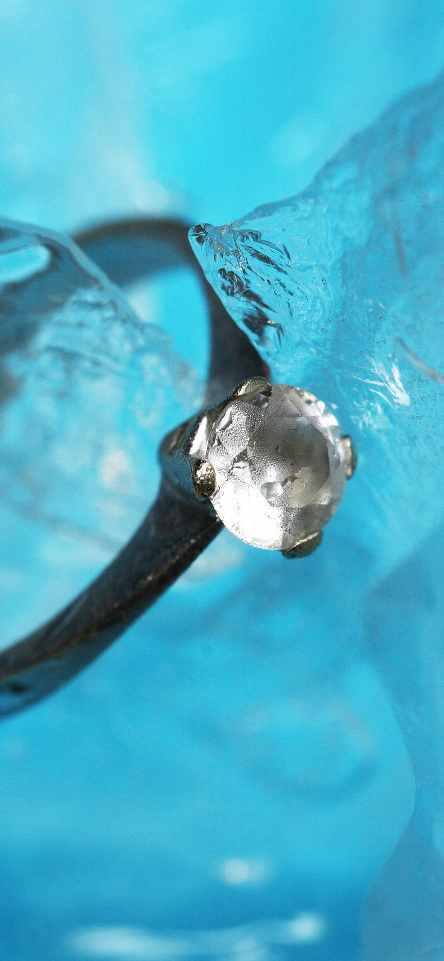Blue Aesthetic Ring In Water