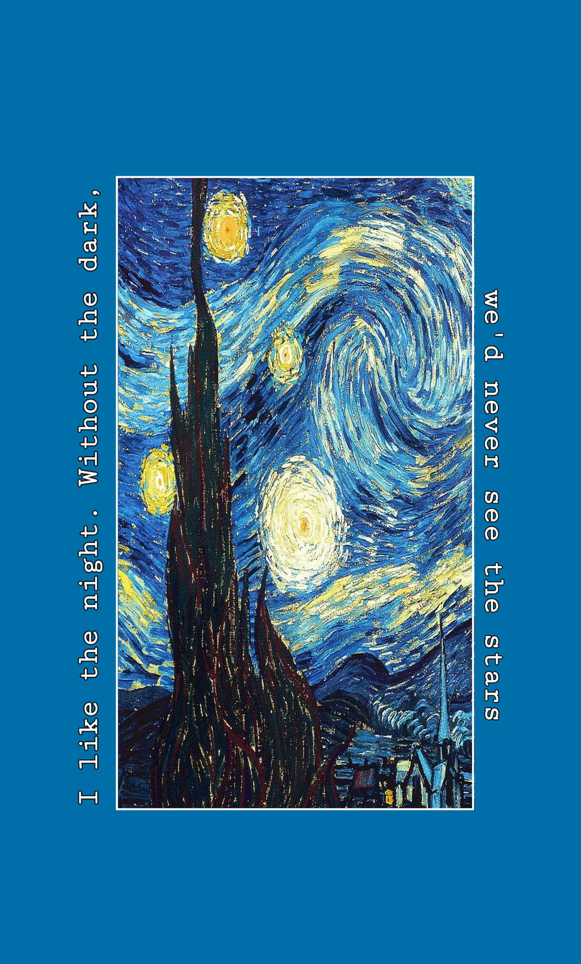 Download Blue Aesthetic Van Gogh Starry Night Wallpaper 