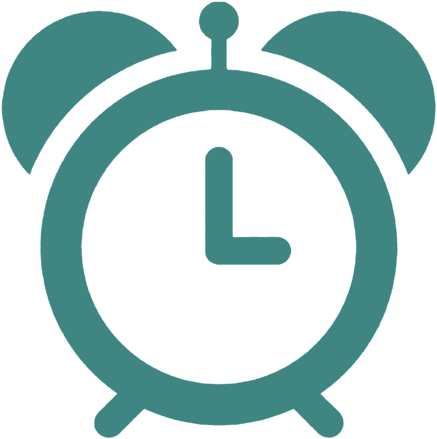 Blue Alarm Clock Icon PNG