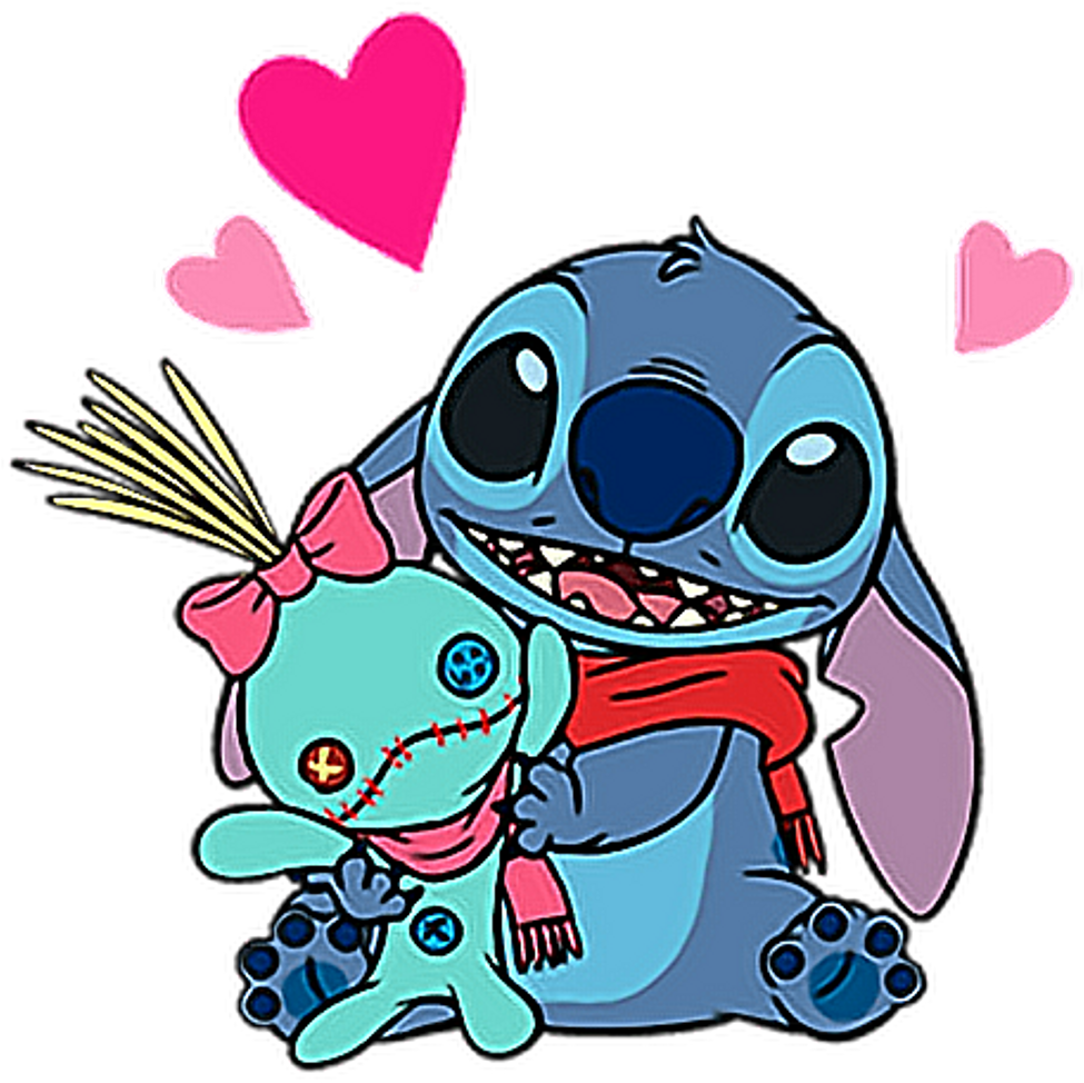 Blue Alien Hugging Doll Sticker PNG