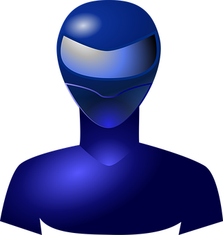 Blue Alien Visor Graphic PNG