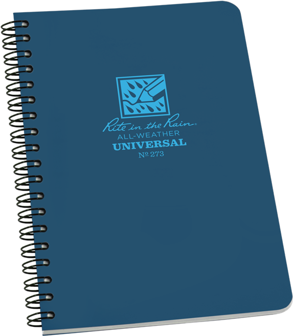 Blue All Weather Notebook Spiral Bound PNG
