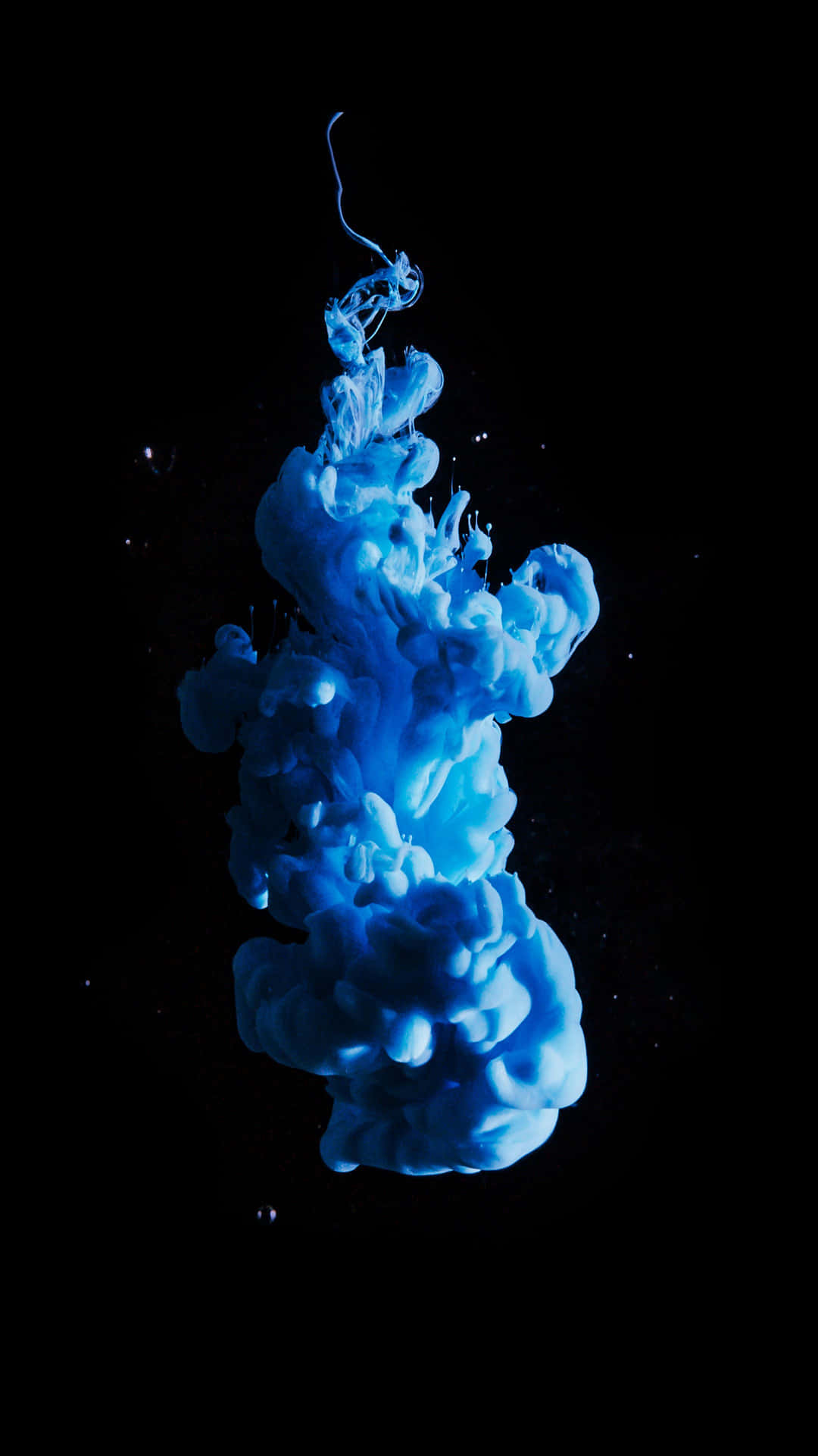 Blaueramoled-flüssigkeitseffekt Auf Schwarzem Hintergrund Wallpaper