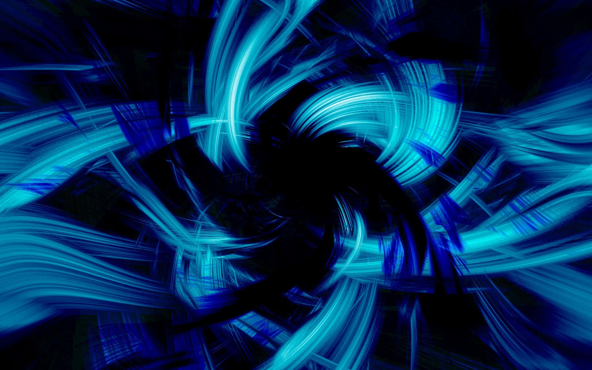 Swirl Abstract Neon Blue And Black Background Digital Painting Background